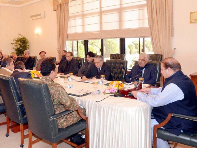 prime minister nawaz sharif chairing a meeting to review the national action plan photo pid file