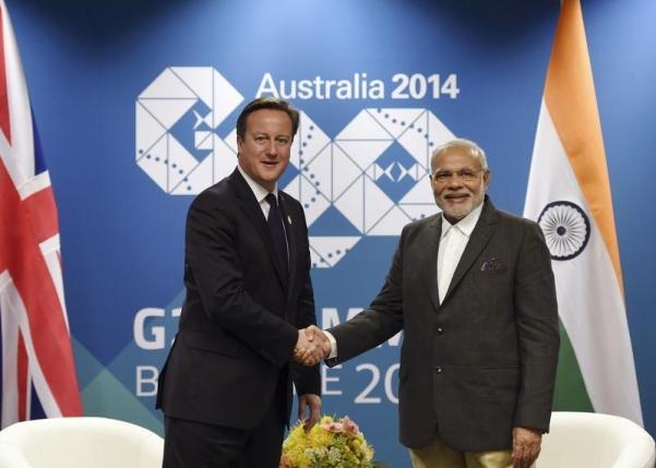 prime minister david cameron l meets with indian prime minister narendra modi at their bilateral meeting before the g20 leaders summit in brisbane in this november 14 2014 file photo photo reuters