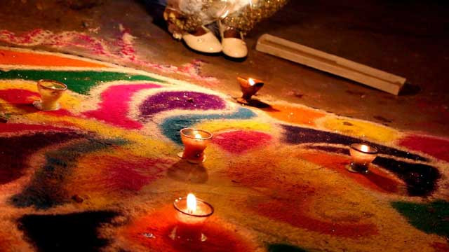 picture shows rangoli designed by hindu believers in swami narain mandar during diwali festival on november 11 2015 photo hussain afzal picture shows rangoli designed by hindu believers in swami narain mandar during diwali festival on november 11 2015 photo hussain afzal