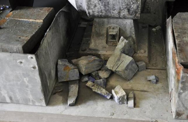 pieces of raw uncut blue lapis lazuli stone lie on a workbench at a gem cutting school in kunduz on september 1 2013 photo reuters