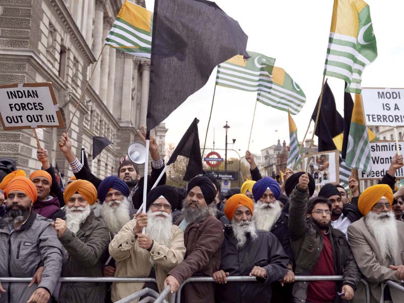 protesters rally against indian pm narendra modi in central london photo afp