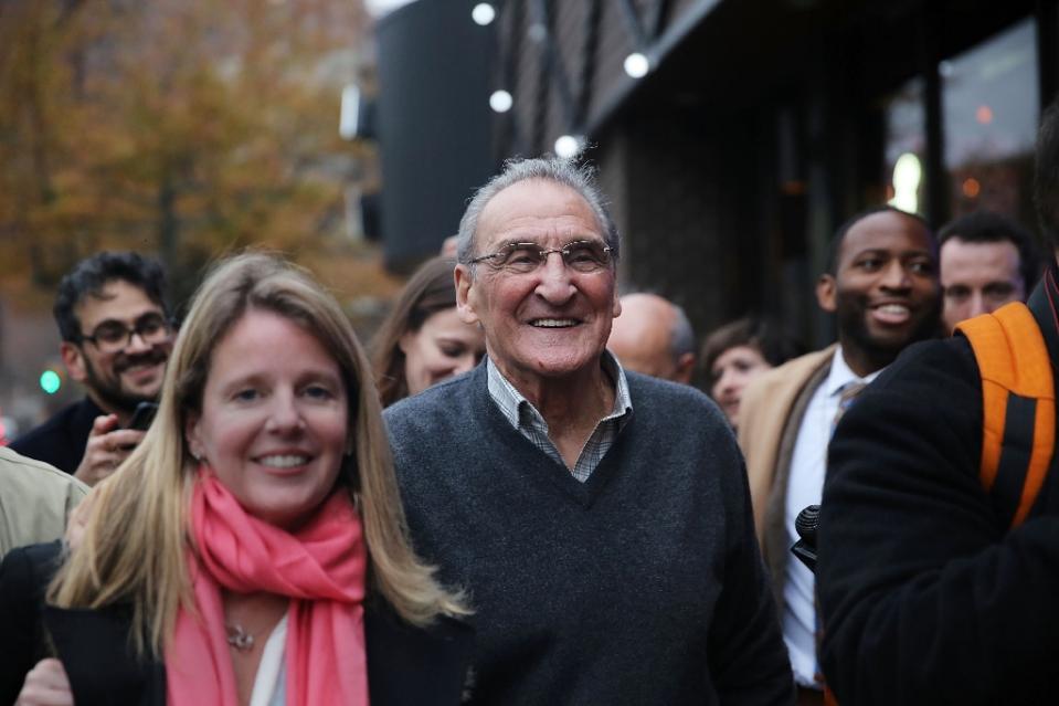 alleged bonanno crime family captain vincent asaro walks with his lawyers outside of a brooklyn court house after a jury found him not guilty of one count of racketeering conspiracy and two extortion related counts photo afp