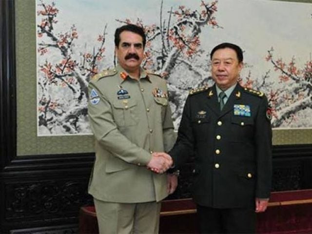 vice chairman of central military commission of china general fan changlong meets coas general raheel sharif in islamabad photo ispr