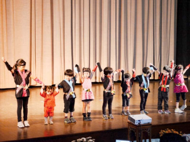 kindergarten students enjoy the applause after a dance performance photo huma choudhary express kindergarten students enjoy the applause after a dance performance photo huma choudhary express