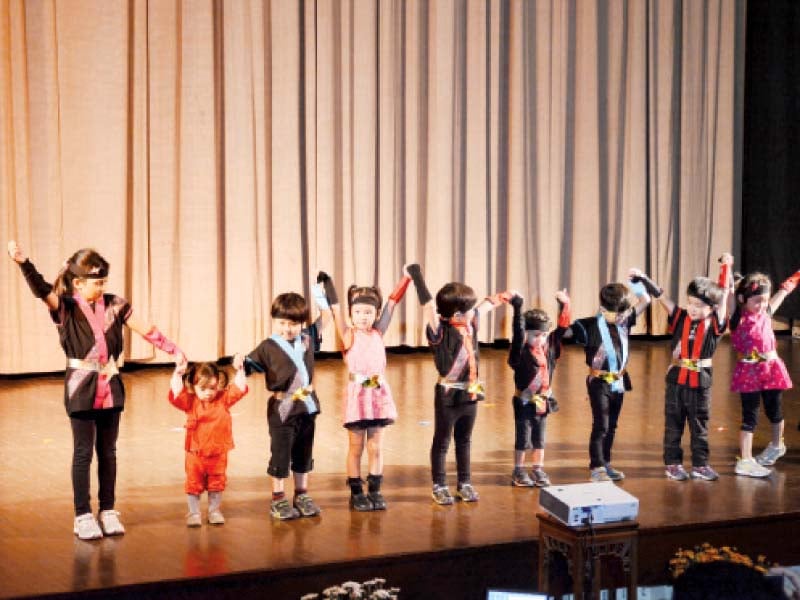 kindergarten students enjoy the applause after a dance performance photo huma choudhary express