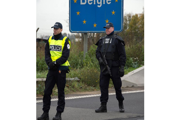 police officers patrol at the france belgium border on november 14 2015 following the terrorist attacks in paris photo afp