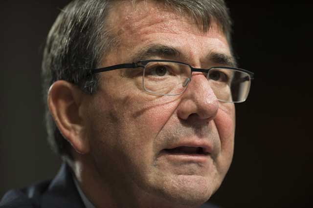 in this october 27 20115 file photo us secretary of defense ashton carter testifies during a senate armed services committee hearing about the middle east on capitol hill in washington dc the defense ministers of france and the united states agreed novemer 15 2015 on quot concrete steps quot to intensify cooperation against the islamic state group the pentagon said us defense secretary ashton carter and french defense minister jean yves le drian discussed the actions they are taking in response to friday 039 s terrorist attacks in paris that killed at least 129 people photo afp