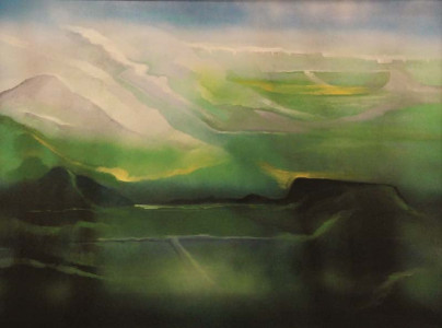 looking at the land mountains have mysterious moods