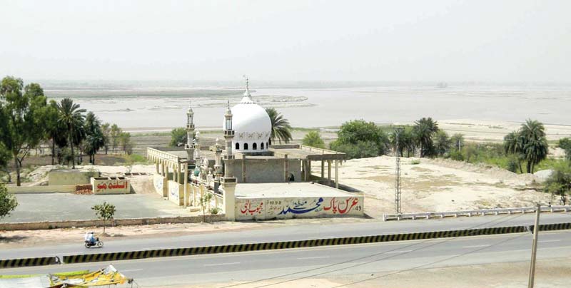 a view of the shrine of hazrat sufi muhammad ali in chiniot near chenab river photo nni