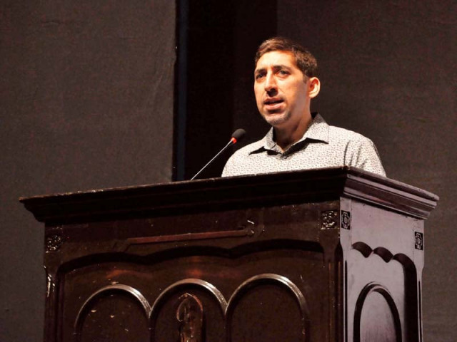 adeel hashmi addresses the audience at the last khayaal festival that took place in 2013 photos publicity