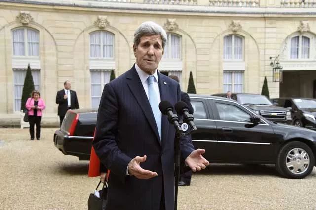 us secretary of state john kerry addresses reporters following his meeting with the french president at the elysee palace in paris on november 17 2015 afp photo