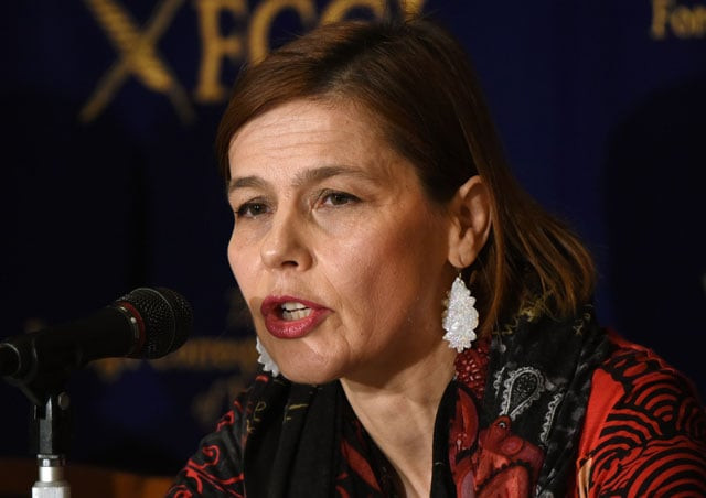 former french language anchor for state run broadcasting nhk emmanuelle bodin who left tokyo after the fukushima nuclear accident answers questions during a press conference at the foreign correspondents 039 club in tokyo on november 17 2015 photo afp former french language anchor for state run broadcasting nhk emmanuelle bodin who left tokyo after the fukushima nuclear accident answers questions during a press conference at the foreign correspondents 039 club in tokyo on november 17 2015 photo afp