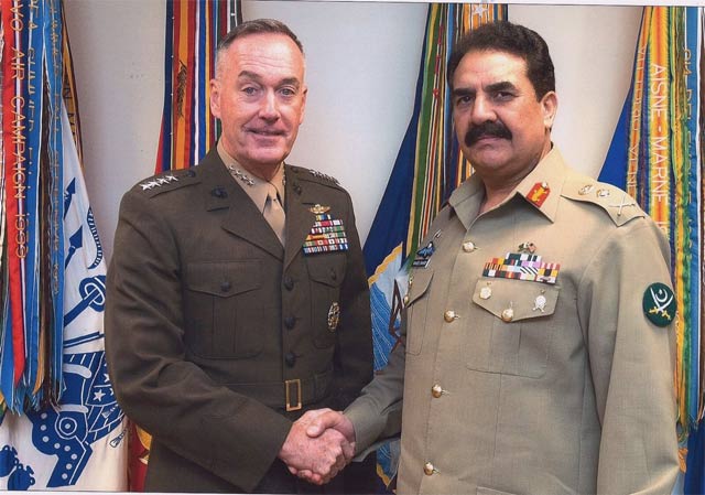 general raheel sharif with us cjcs general dunford at pentagon photo asimbajwaispr