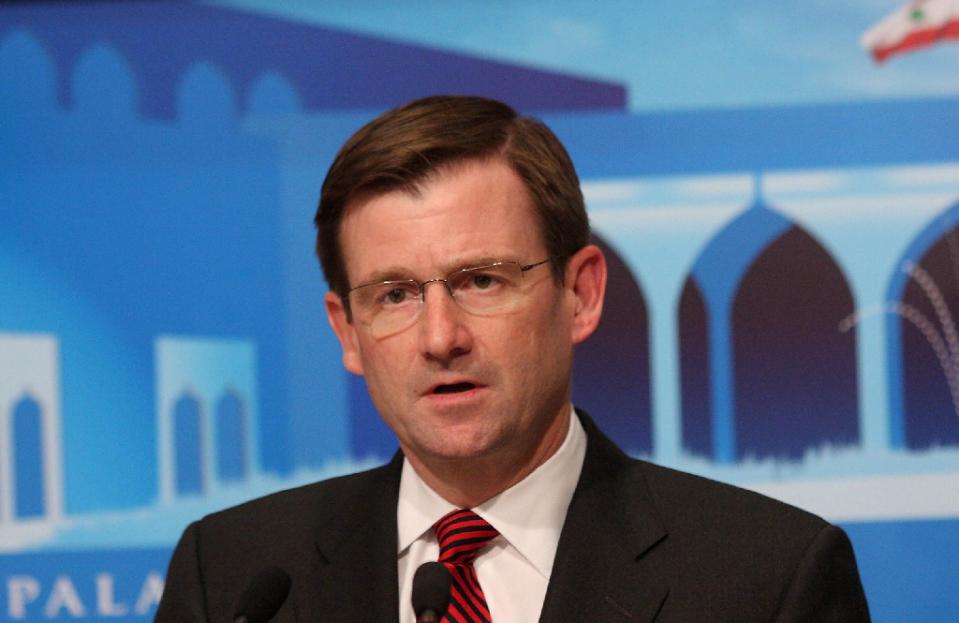 a file photo of david hale speaking during a press conference in baabda east of beirut on may 8 2009 photo afp