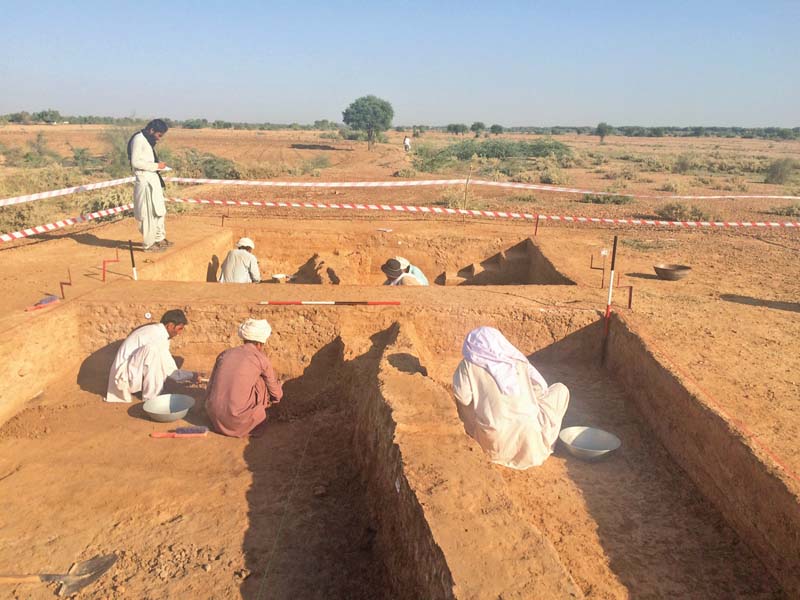 locals search for artefacts at an excavation site in sikandar south di khan photo express