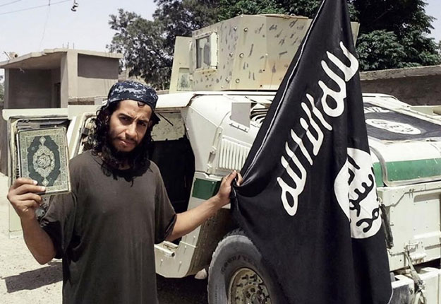 abdelhamid abaaoud the belgian suspected of orchestrating the paris attacks pictured in a february 2015 issue of the islamic state group 039 s online english language magazine dabiq photo afp