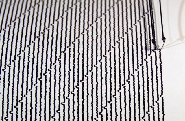 a file photo shows a seismograph measuring earthquake activity a 6 8 magnitude temblor struck off the solomon islands november 8 2015 photo afp