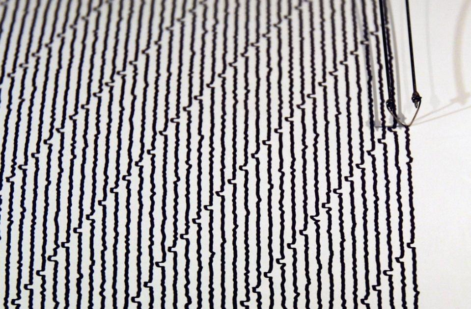 a file photo shows a seismograph measuring earthquake activity a 6 8 magnitude temblor struck off the solomon islands november 8 2015 photo afp