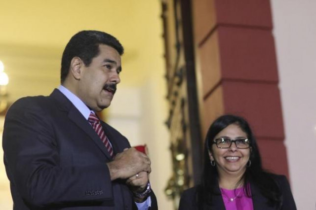 venezuela 039 s president nicolas maduro l talks to the media next to venezuela 039 s foreign minister delcy rodriguez after their meeting with unasur representatives in caracas in this handout picture provided by miraflores palace on november 17 2015 photo reuters venezuela 039 s president nicolas maduro l talks to the media next to venezuela 039 s foreign minister delcy rodriguez after their meeting with unasur representatives in caracas in this handout picture provided by miraflores palace on november 17 2015 photo reuters