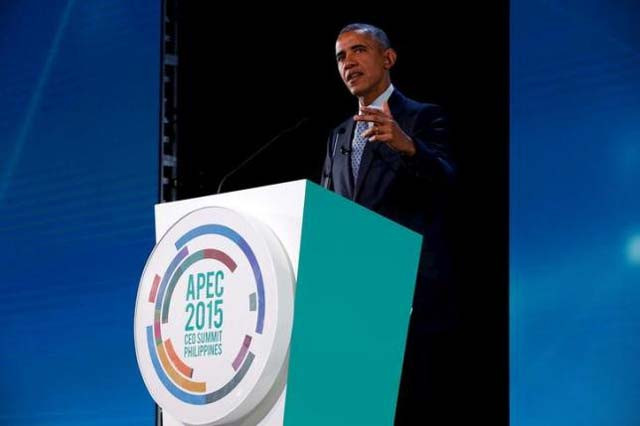 us president barack obama delivers remarks at the apec ceo summit in manila philippines november 18 2015 photo reuters us president barack obama delivers remarks at the apec ceo summit in manila philippines november 18 2015 photo reuters