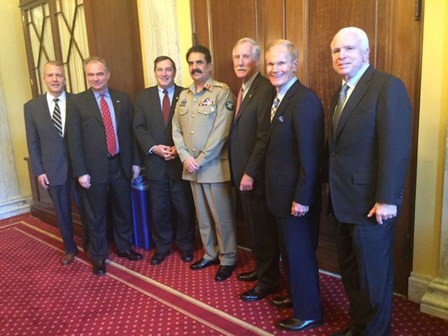 chief of army staff general raheel sharif with members of the us senate armed services committee at capitol hill on november 19 2015 photo ispr