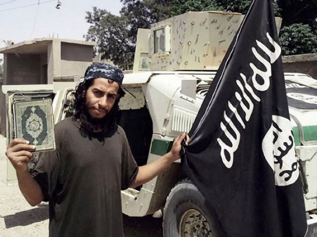 abdelhamid abaaoud the belgian suspected of orchestrating the paris attacks pictured in a february 2015 issue of the islamic state group 039 s online english language magazine dabiq photo afp