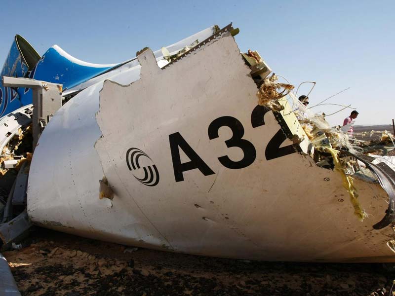 the wreckage of the a321 russian airliner in wadi al zolomat a mountainous area of egypt 039 s sinai peninsula photo afp