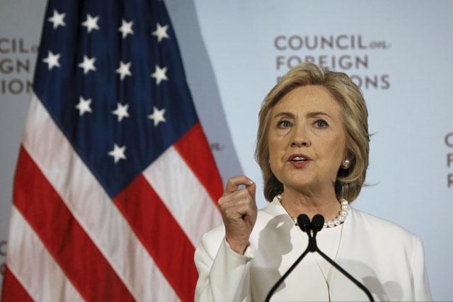 democratic us presidential candidate hillary clinton speaks at the council on foreign relations in new york november 19 2015 photo reuters