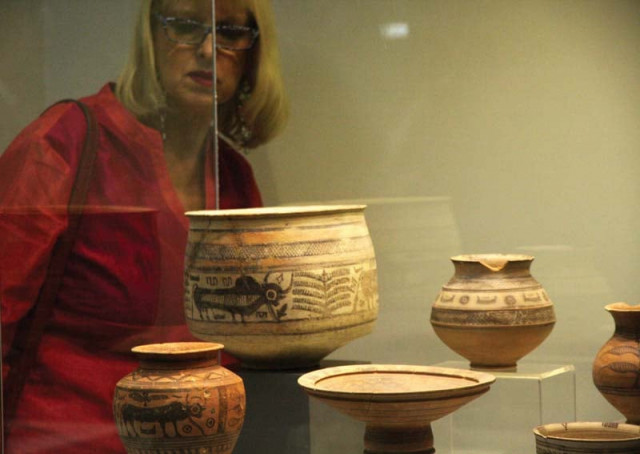the exhibition showcases a number of ancient earthenware vessels each of which depicts not only its beauty but also the story of the people who created it photos athar khan express the exhibition showcases a number of ancient earthenware vessels each of which depicts not only its beauty but also the story of the people who created it photos athar khan express