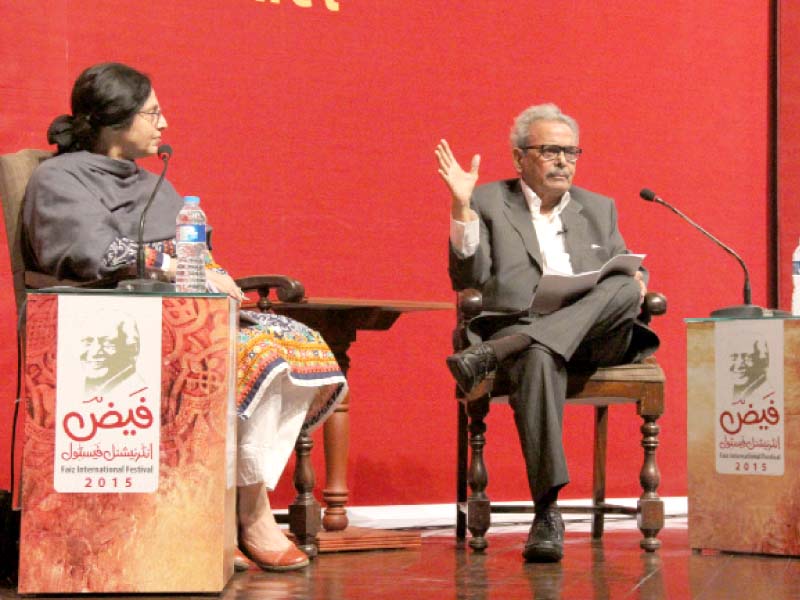 shamsur rahman faruqi speaks at the session photo ayesha mir express