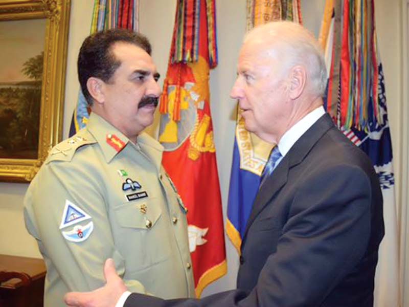 us vice president joe biden receives gen raheel at the white house photo inp