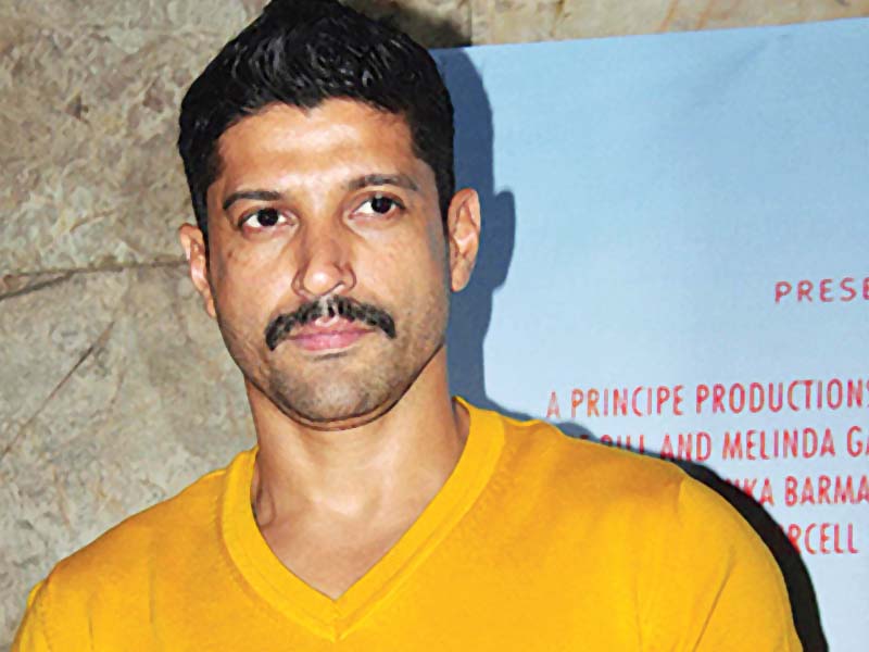 farhan akhtar who plays the lead role in the movie was blown away by its power packed script photo file