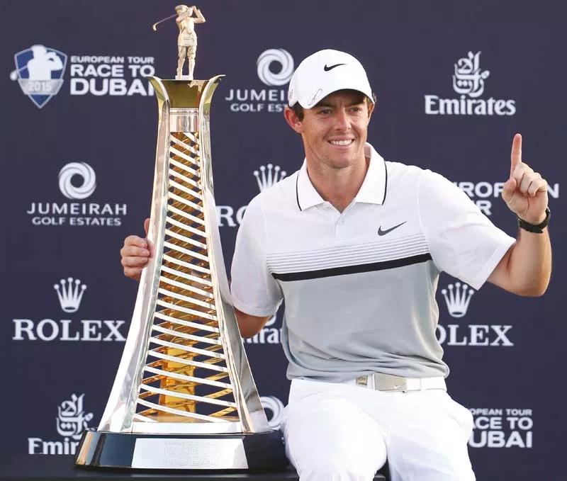 mcilroy s 12th tour title ensured he retains the race to dubai title which is given to europe s top money earner photo afp mcilroy s 12th tour title ensured he retains the race to dubai title which is given to europe s top money earner photo afp