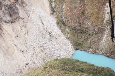quake aftermath landslide cuts off 50 villages in havelian