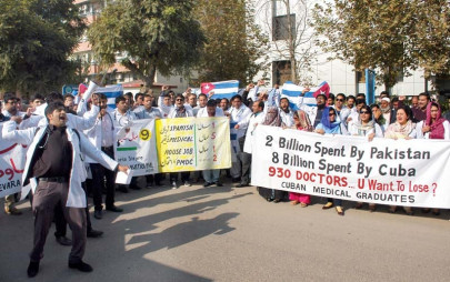 mere assurances medical graduates from cuba hold protest