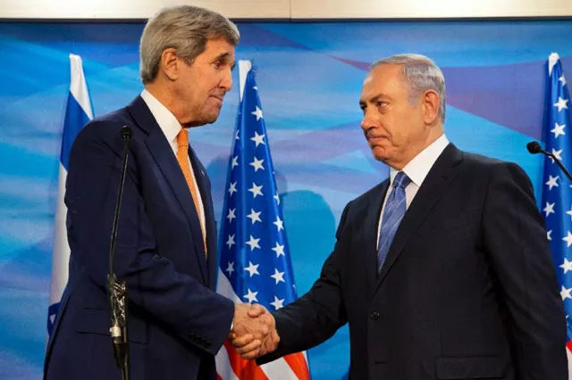 israeli prime minister benjamin netanyahu right and us secretary of state john kerry shake hands before their meeting in jerusalem on november 24 2015 photo afp israeli prime minister benjamin netanyahu right and us secretary of state john kerry shake hands before their meeting in jerusalem on november 24 2015 photo afp