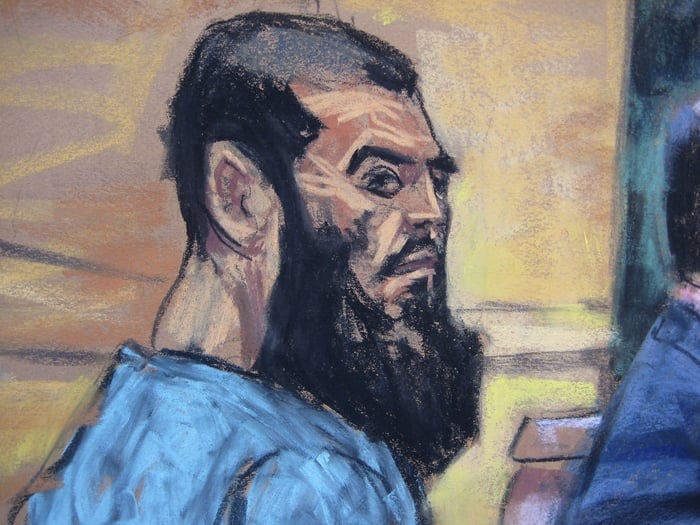 abid naseer is seen in a courtroom sketch as he pleads not guilty to terrorism charges in his first u s court appearance in new york in this january 7 2013 file picture photo reuters