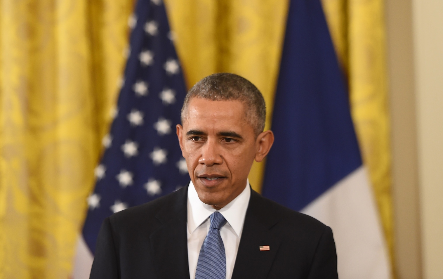 us president barack obama speaks during a joint press conference with french president francois hollande at the white house in washington dc on november 24 2015 photo afp