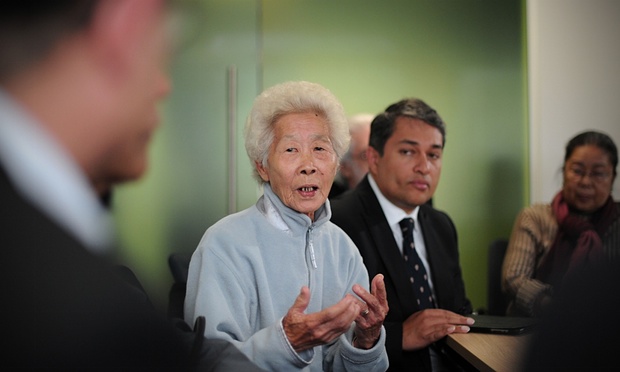 lim ah yin whose father was killed at batang kali in 1948 gives her testimony to the hearing into the deaths of 24 unarmed villagers in what was malaya photo afp