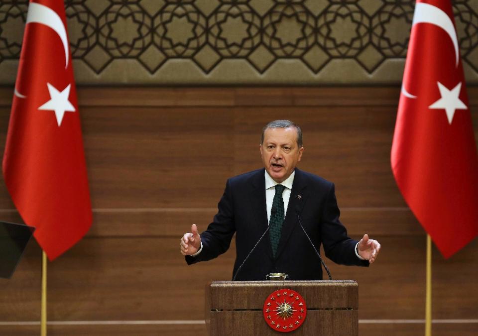 quot shame on you those who claim we buy oil from daesh is are obliged to prove it if not you are a slanderer quot erdogan said photo afp