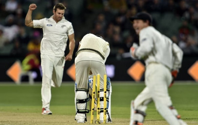 kiwis hit back after bowled out for 202 in historic day night test