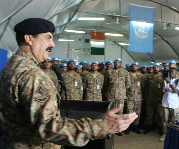 coas gen raheel at the ivory coast addressing the troops deployed for peace keeping operations photo ispr