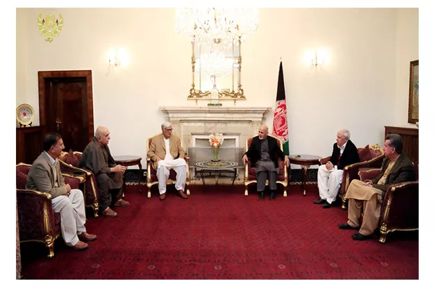 president ashraf ghani meets leaders from anp pkmap qwp at presidential palace in kabul photo nni president ashraf ghani meets leaders from anp pkmap qwp at presidential palace in kabul photo nni
