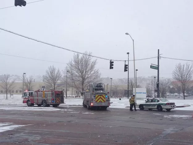 colorado springs fire department vehicles waited a mile away from a planned parenthood clinic on centennial boulevard on friday photo koaa colorado springs fire department vehicles waited a mile away from a planned parenthood clinic on centennial boulevard on friday photo koaa