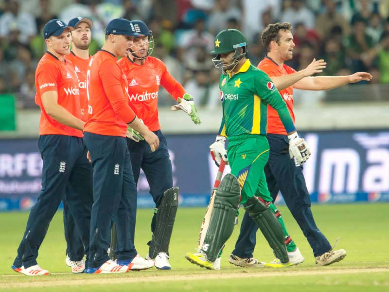 ahmed shehzad leaves the pitch after being stumped photo afp