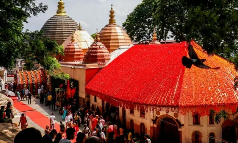 devotees visit the kamakhya temple in guwahati shanti shaw 64 was killed and decapitated in 2019 after visiting the temple in the city photo afp