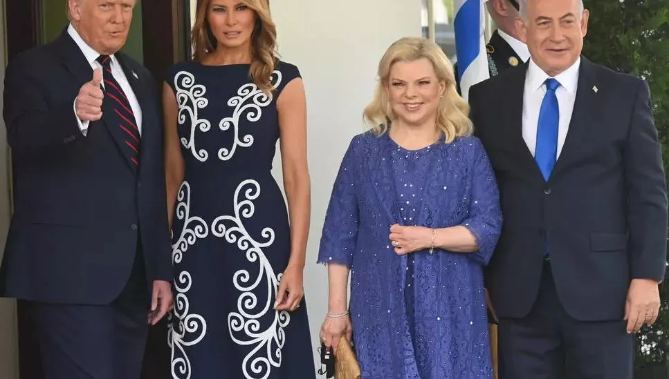 us president donald trump and first lady melania trump welcome israeli prime minister benjamin netanyahu and his wife sara to the white house on september 15 2020 photo afp us president donald trump and first lady melania trump welcome israeli prime minister benjamin netanyahu and his wife sara to the white house on september 15 2020 photo afp