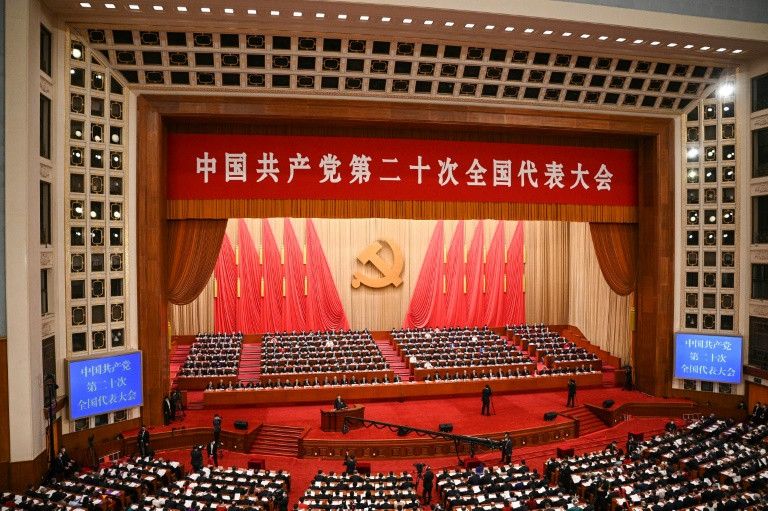 xi jinping spoke at the opening session of the 20th chinese communist party s congress at the great hall of the people on october 16 photo afp