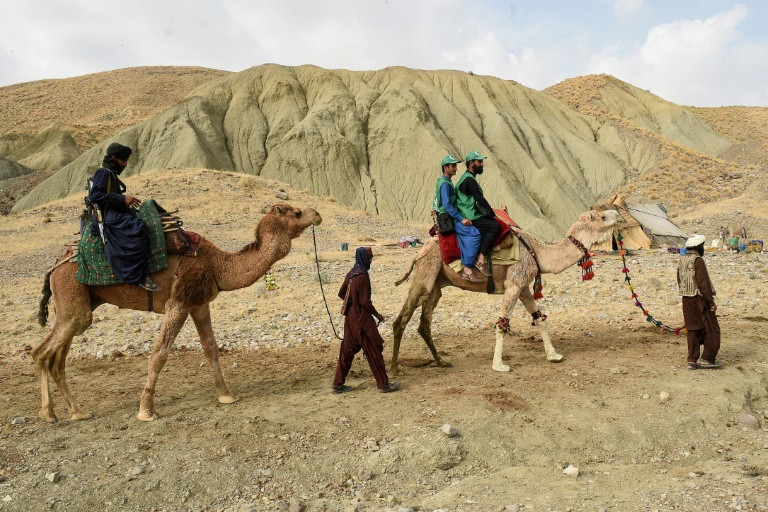 census officials rely on camels to reach remote parts of balochistan photo afp