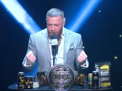 watch conor mcgregor steals limelight at bkfc event
